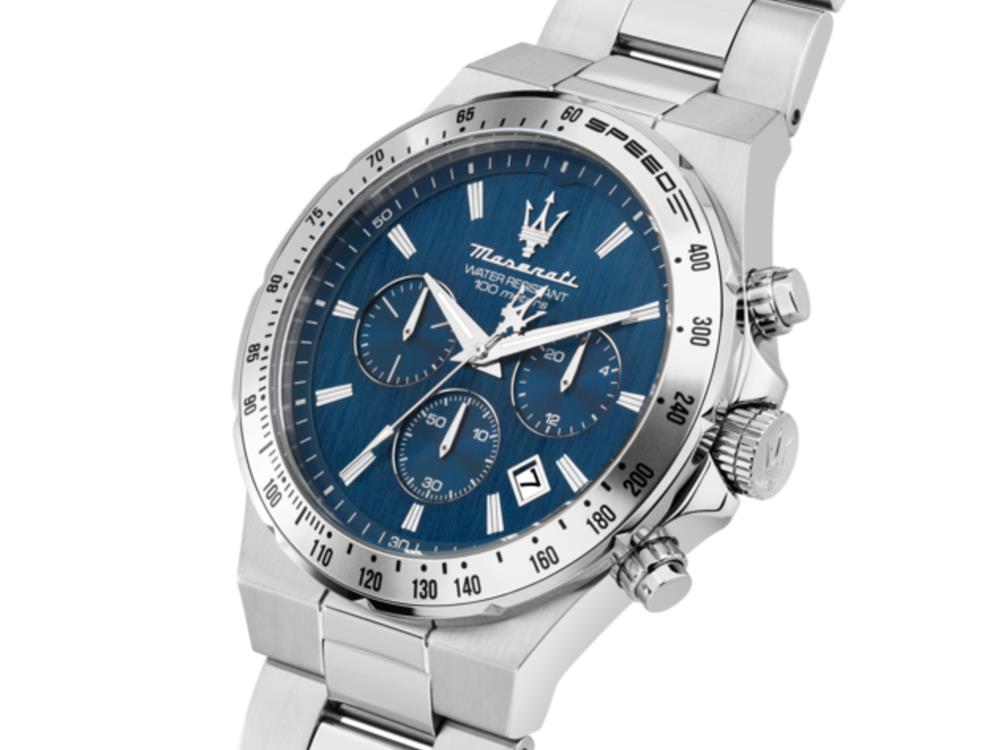 Maserati Sfida Quartz Watch, Blue, 41 mm, Mineral crystal, R8873640029
