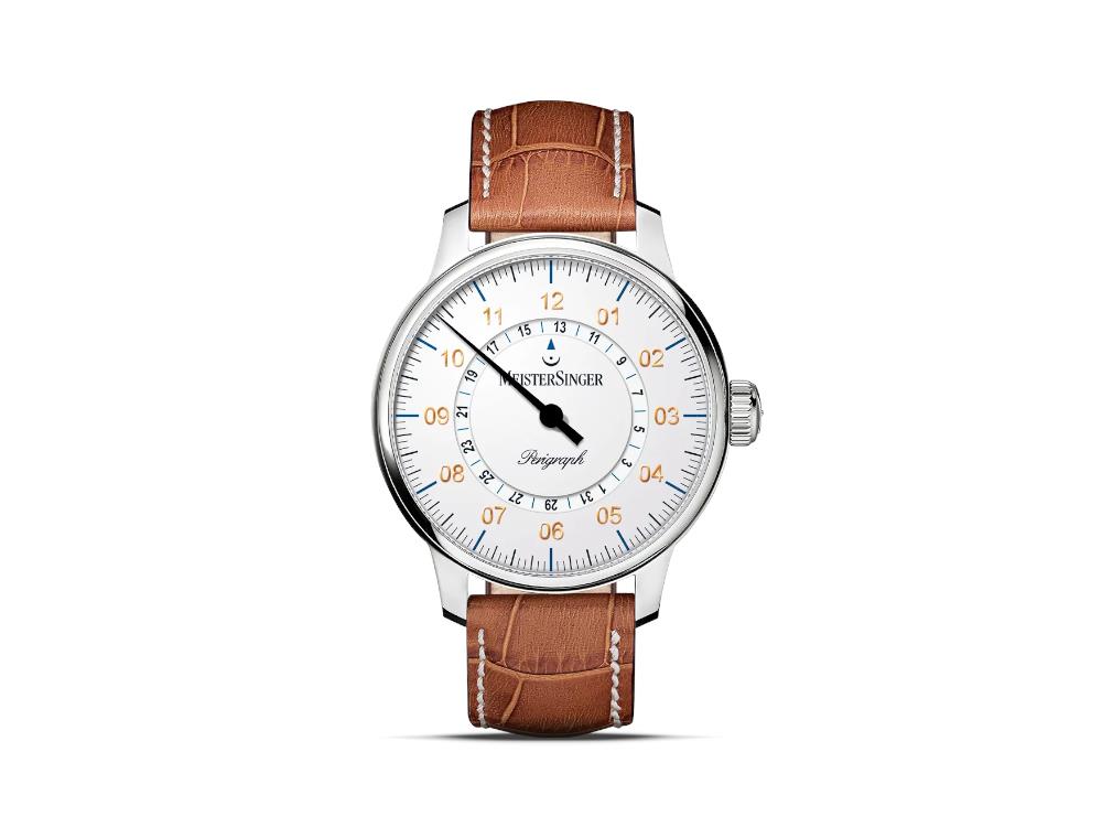 Meistersinger Perigraph Automatic Watch, SW 200, 43 mm, White, AM1001G