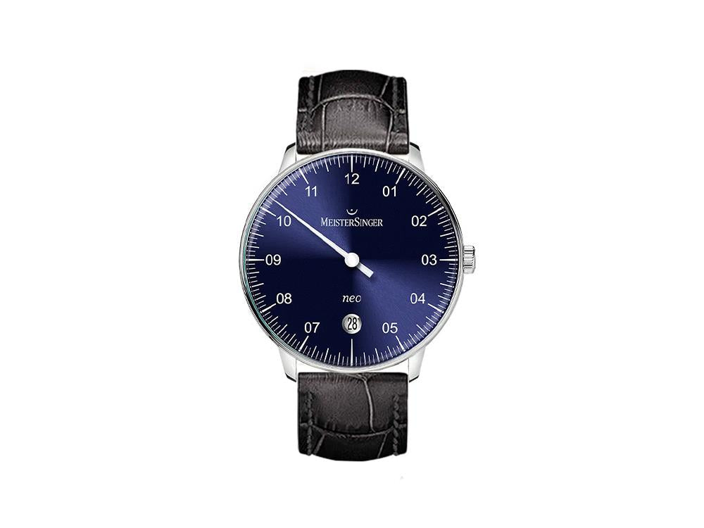 Meistersinger Neo Sunburst Blue Automatic Watch, 36 mm, Black, NE908N-SG01