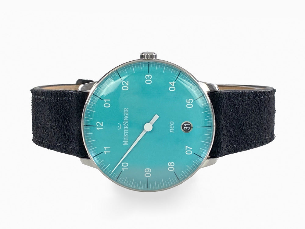 Meistersinger Neo Azureblue Automatic Watch 36 mm Leather strap