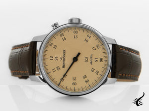 Meistersinger Bell Hora Automatic Watch, SW 200, Beige, 43 mm, BHO913-SG02