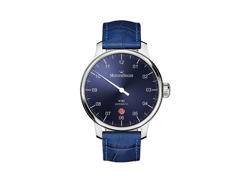 Meistersinger N3 40 mm Automatic Watch Blue 40mm Blue Day DM908 Iguana Sell UK