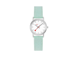 Mondaine Classic Quartz Watch, White, 30 mm, Fabric strap, A658.30323.17SBQ