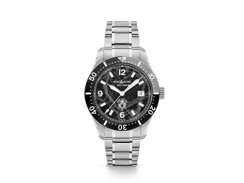 Montblanc 1858 Iced Sea Automatic Watch, Ceramic, Black, 41 mm