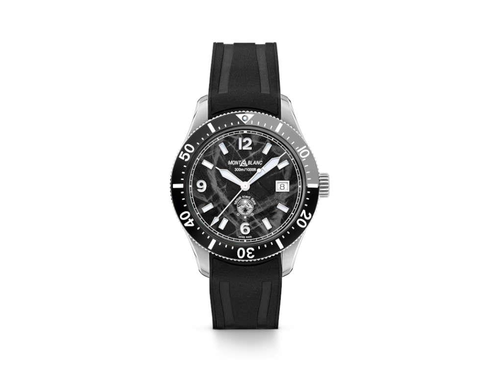 Montblanc 1858 Iced Sea Automatic Watch, Ceramic, Black, 41 mm, 129372