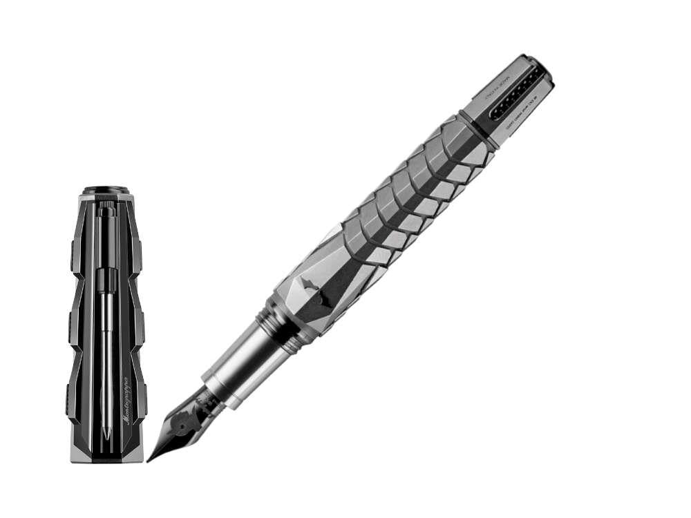 Montegrappa Batman Fountain Pen, Titanium, Limited Edition, ISB1N-TC