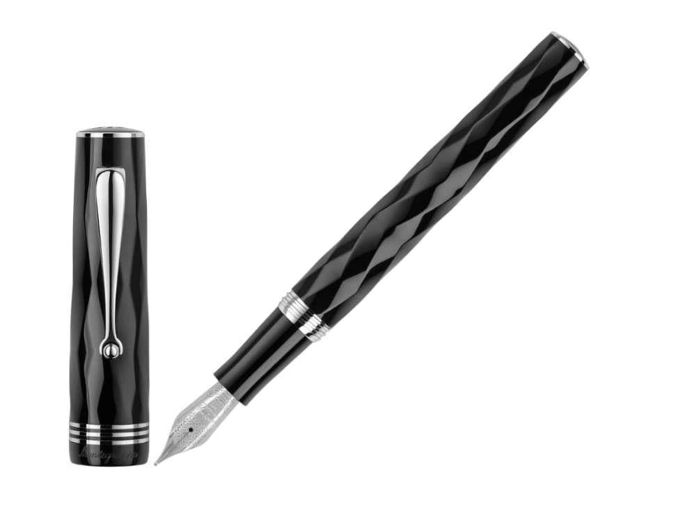 Montegrappa Brenta Fountain Pen, Black, 14k Gold, ISRBT-4C