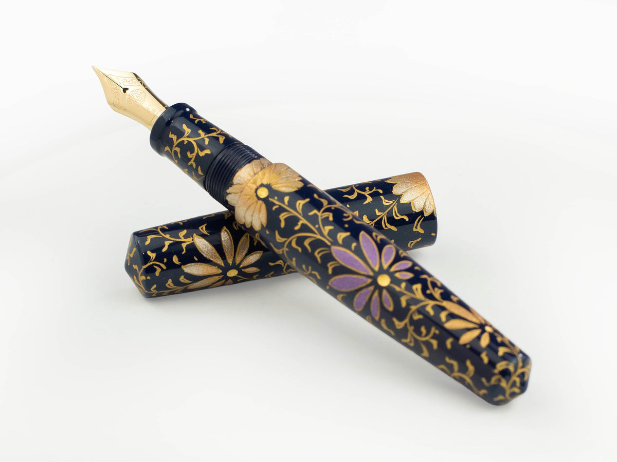Nakaya Cigar Piccolo PALMET (Kikyo Colorful Lines) Fountain Pen