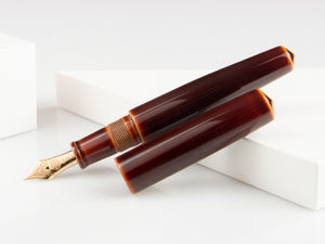 Nakaya Cigar Toki-Tamenuri Fountain Pen, Piccolo, Ebonite