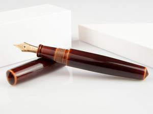 Nakaya Cigar Toki-Tamenuri Fountain Pen, Piccolo, Ebonite