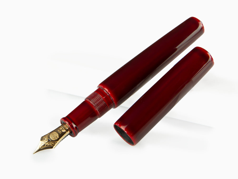 Nakaya Cigar Piccolo Fountain Pen, Aka Tamenuri, Ebonite