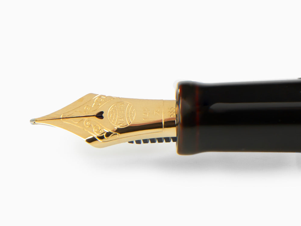 Nakaya Cigar Long Kuro-Tamenuri Fountain Pen, Ebonite, Urushi lacquer