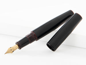 Nakaya Cigar Piccolo Fountain Pen, Kuro-Tamenuri, Ebonite, Elastic nib