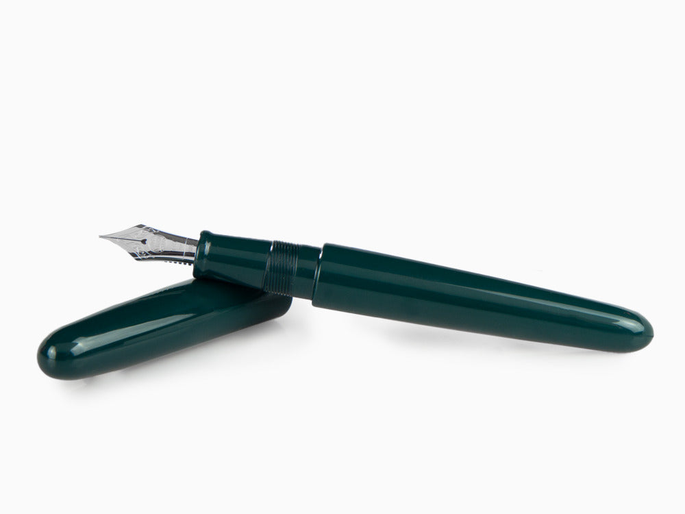 Nakaya Cigar Fountain Pen Portable, Midori, Ebonite, Gold 14k rodhium