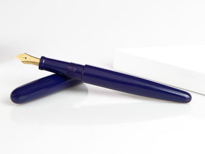 Nakaya Cigar Long Shobu Fountain Pen, Ebonite, 14k Gold