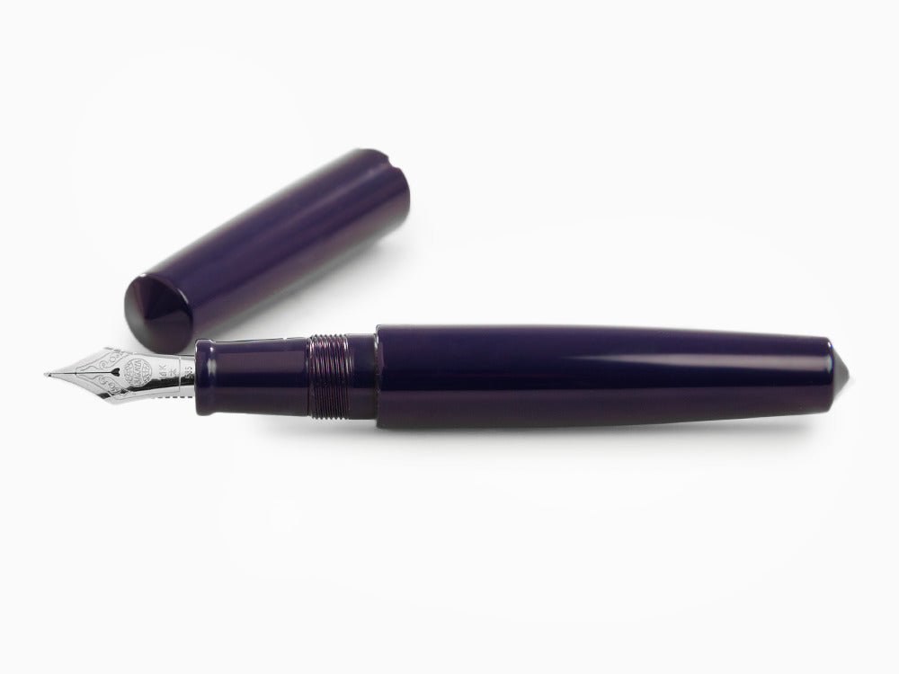 Nakaya Cigar Fountain Pen 160mm., Shobu, Ebonite, Rodhium