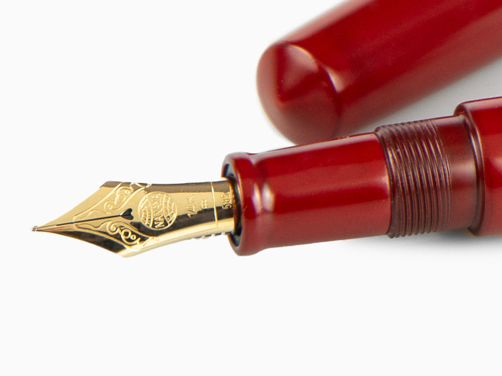 Nakaya Cigar Fountain Pen Piccolo, Shu-nurippanashi, 14k Gold