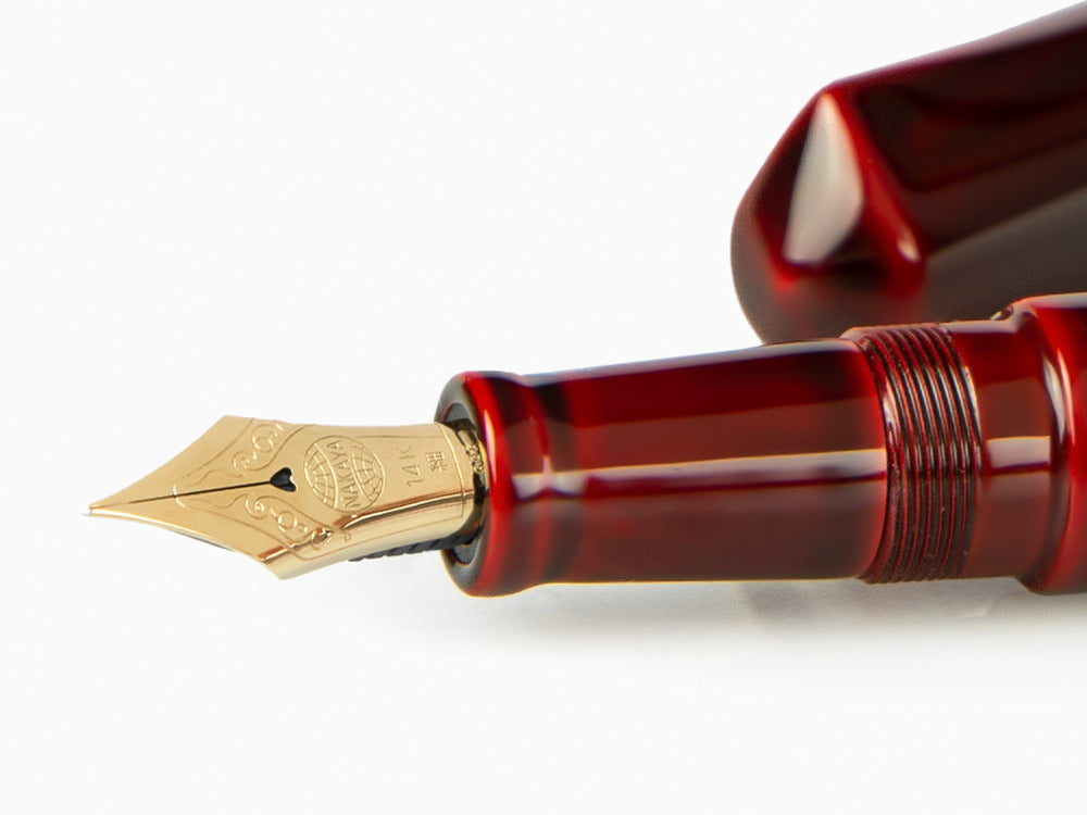 Nakaya Dorsal Fin Ver.2 Fountain Pen Aka-Tamenuri, Ebonite, Urushi