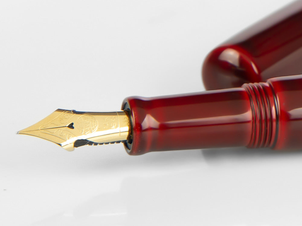Nakaya Desk Fountain Pen, Aka-Tamenuri, Elastic finishing