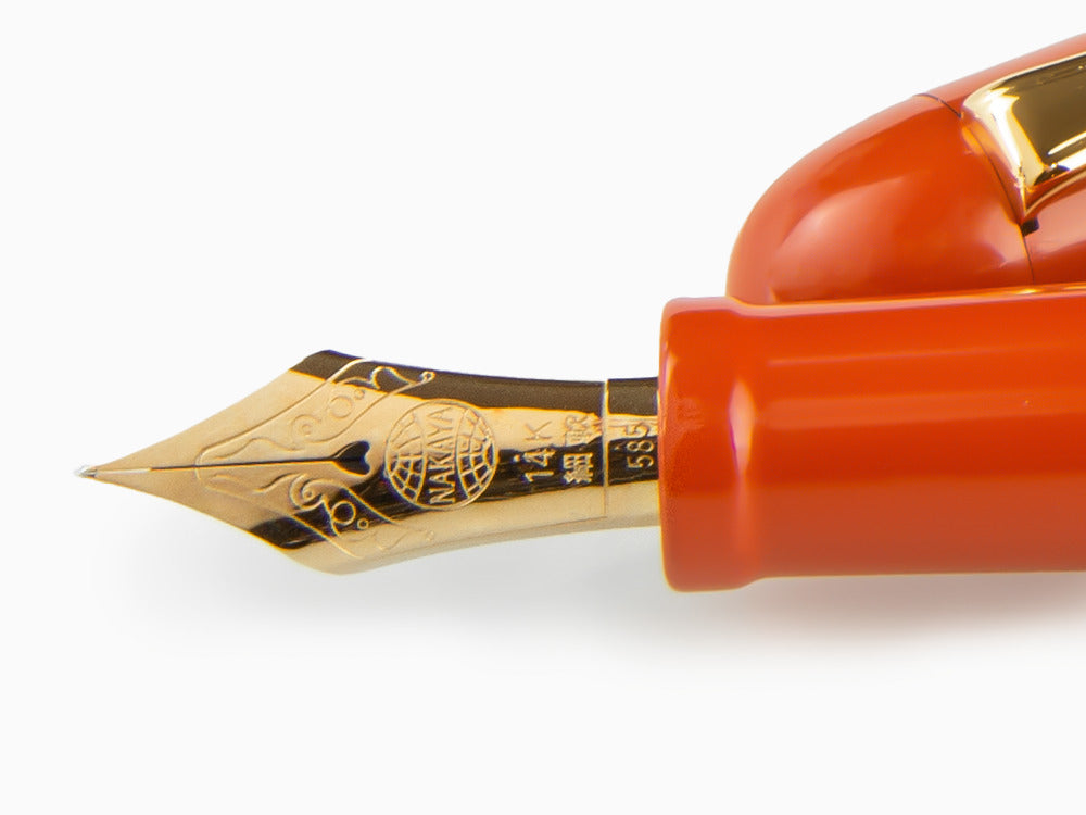 Nakaya Writer Long Fountain Pen, Arai Shu, Ebonite