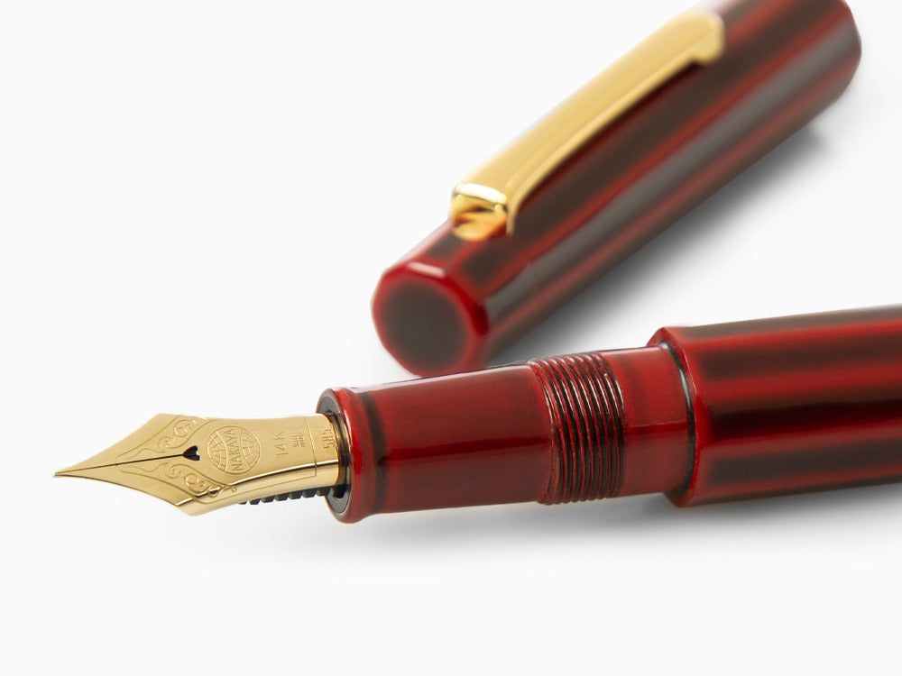 Nakaya Writer Decapod ST Fountain Pen, Aka Tamenuri