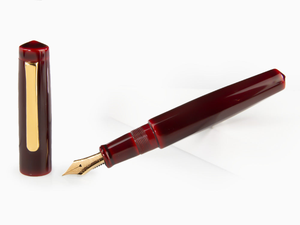 Nakaya Writer Piccolo Fountain Pen, Aka Tamenuri, Urushi lacquer