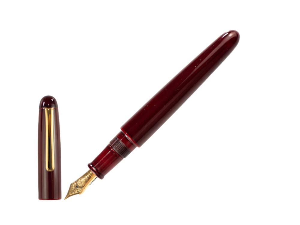 Nakaya Writer Fountain Pen Portable, Aka Tamenuri, Urushi, Metal