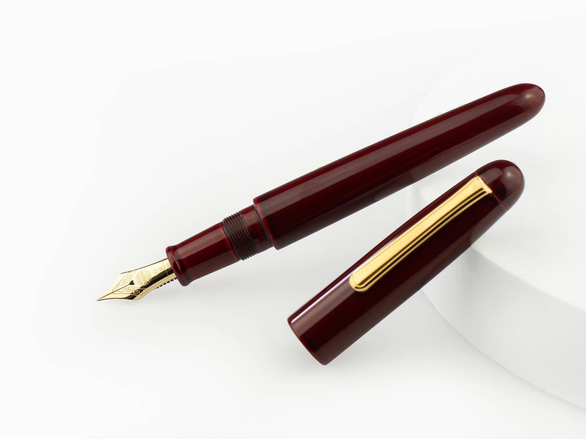 Nakaya Writer Fountain Pen Portable, Aka Tamenuri, Urushi, Metal