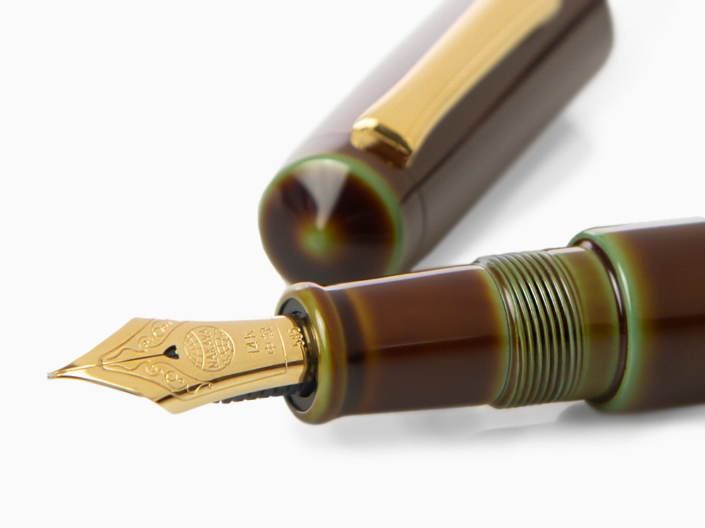 Nakaya Writer Fountain Pen Heki-Tamenuri, Piccolo, Urushi lacquer, Gold