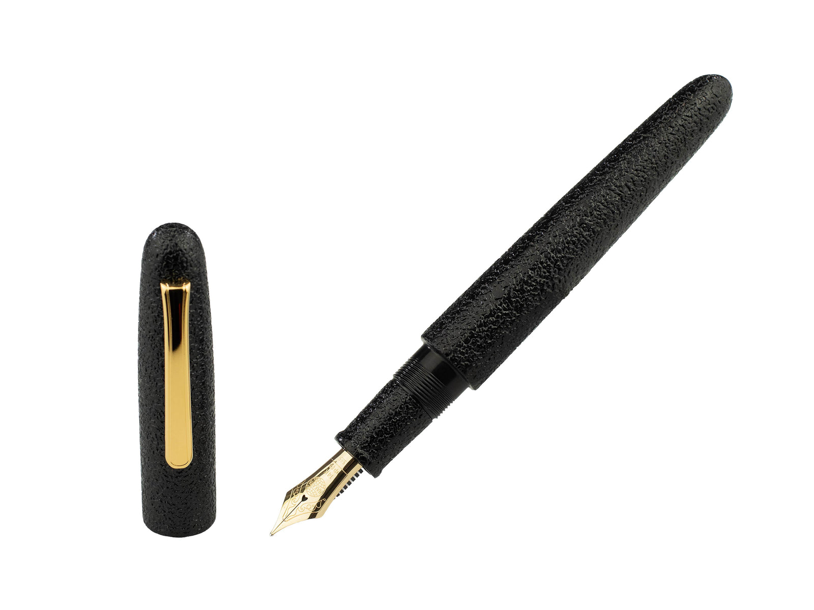 Nakaya Writer Fountain Pen Kuro-Ishime, Portable, 14k Gold,