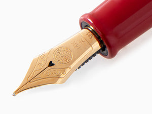 Nakaya Writer Portable Shu Fountain Pen, Ebonite, Gold