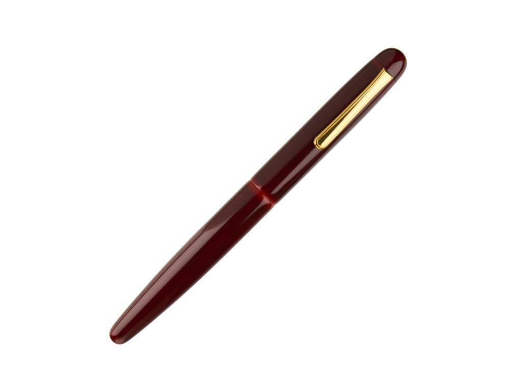 Nakaya Writer Long Fountain Pen, Aka Tamenuri, Urushi lacquer