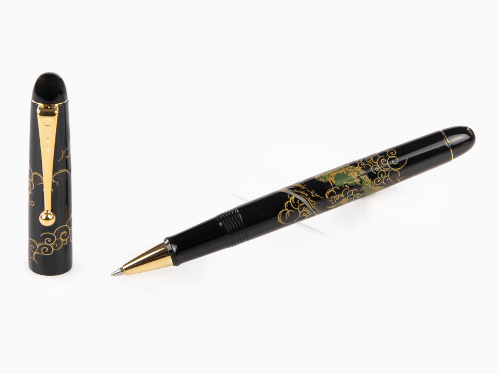 Namiki Tradition Mount Fuji and Dragon Rollerball pen, Gold trim, BLK-30P-7-FR