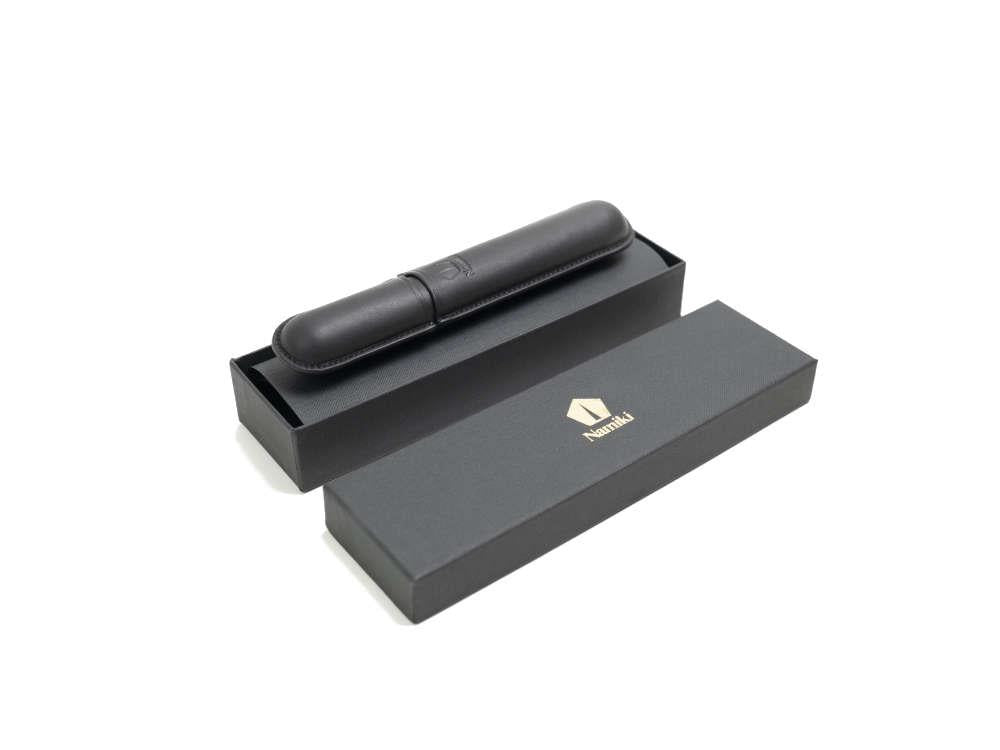 Namiki Yukari Pen Case, Leather, Black, 1 Writing Instrument