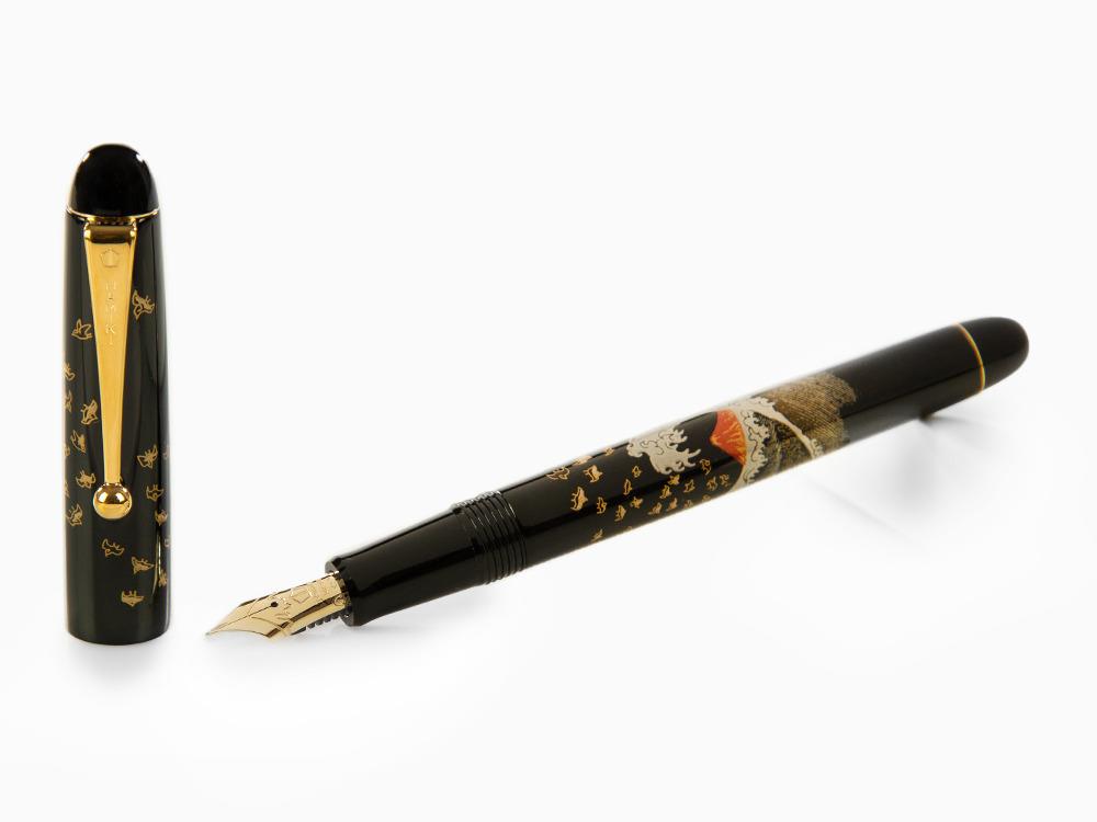 Namiki Nippon Art Mount Fuji and Wave Fountain Pen, FK-35SMFN