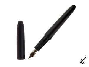 Nakaya Cigar Portable Fountain Pen, Black Hairline, Ebonite