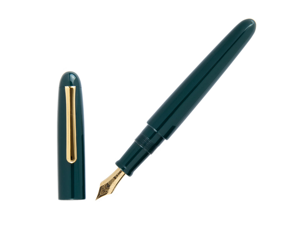 Nakaya Writer Midori Portable Fountain Pen, Ebonite and Urushi lacquer