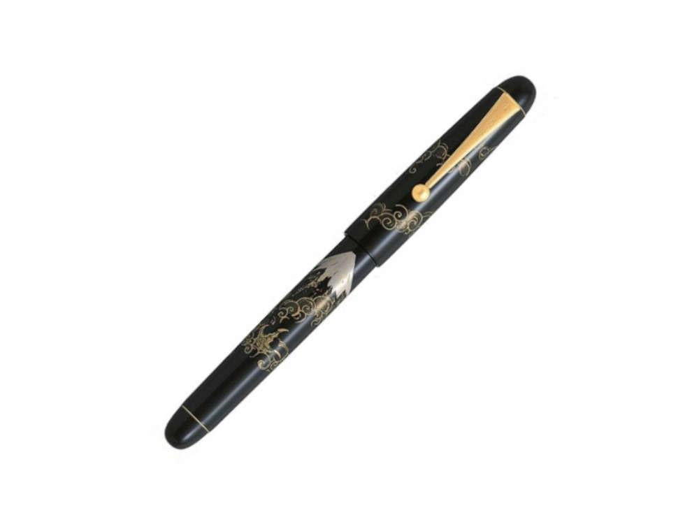 Namiki Tradition Mount Fuji and Dragon Rollerball pen, Gold trim, BLK-30P-7-FR