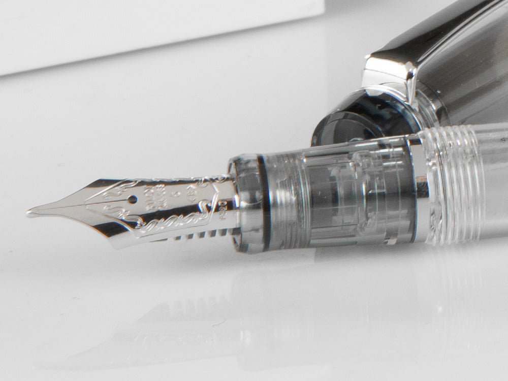 Pilot Custom Heritage 92 Fountain Pen, Resin, Chrome, Transparent