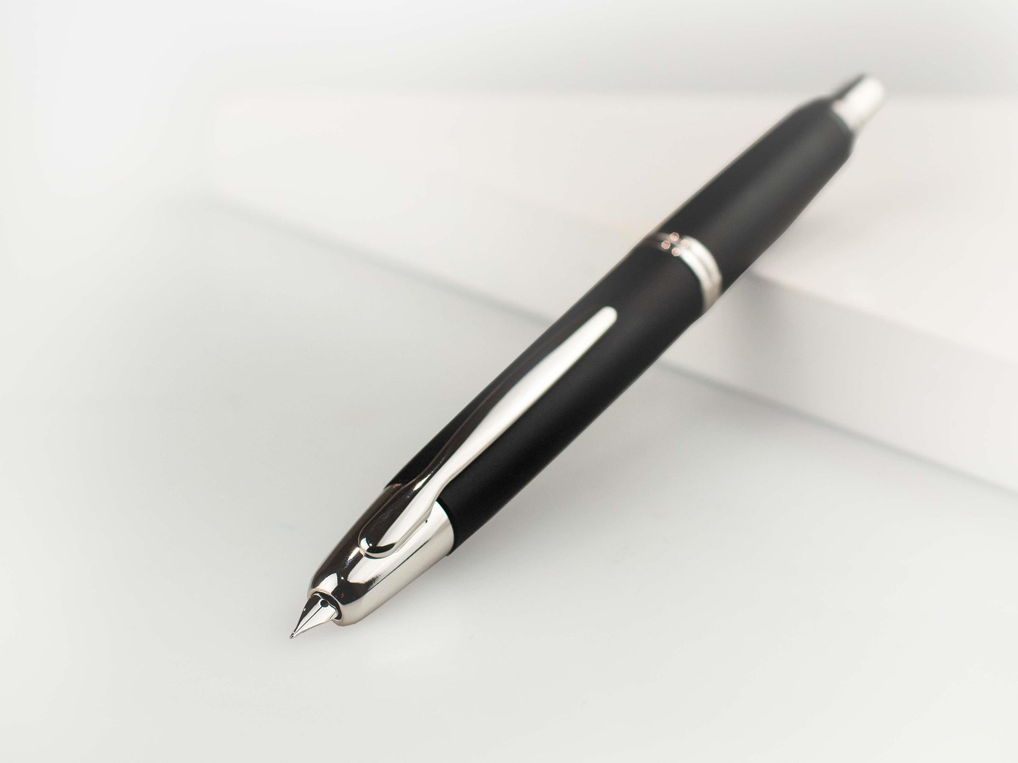 Pilot Capless Matte Fountain Pen, Rhodium trim, Black, FC-18000RRR-B