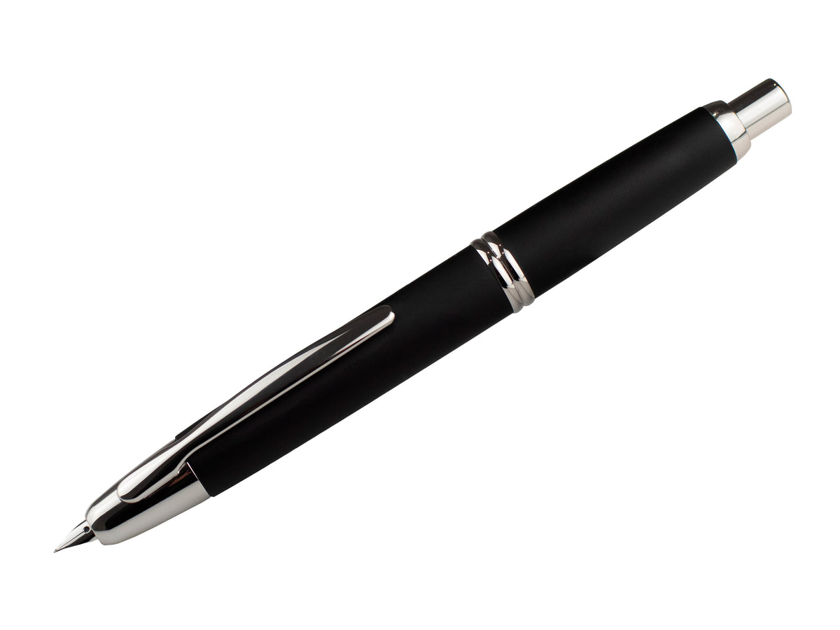 Pilot Capless Matte Fountain Pen, Rhodium trim, Black, FC-18000RRR-B