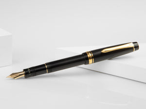 Pilot Justus 95 Fountain Pen, Resin, Gold plated, Black, FJ-3MR-NB-NT