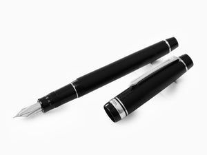 Pilot Justus 95 Fountain Pen, Resin, Rhodium trim, Black, FJ-3MRR-NB-NT