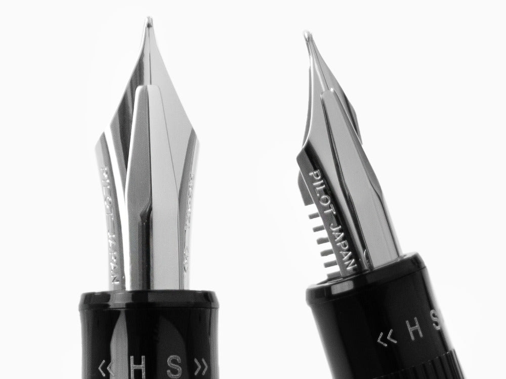 Pilot Justus 95 Fountain Pen, Resin, Rhodium trim, Black, FJ-3MRR-NB-NT