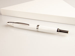 Pilot Capless Retractable Fountain Pen White, Chrome