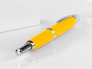 Pilot Retractable Fountain Pen Yellow Capless, Lacquer, Chrome