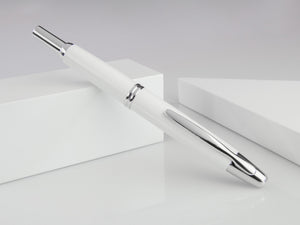 Pilot Capless Decimo Fountain Pen, Chrome, White, FK-1500D-RH-WHITE