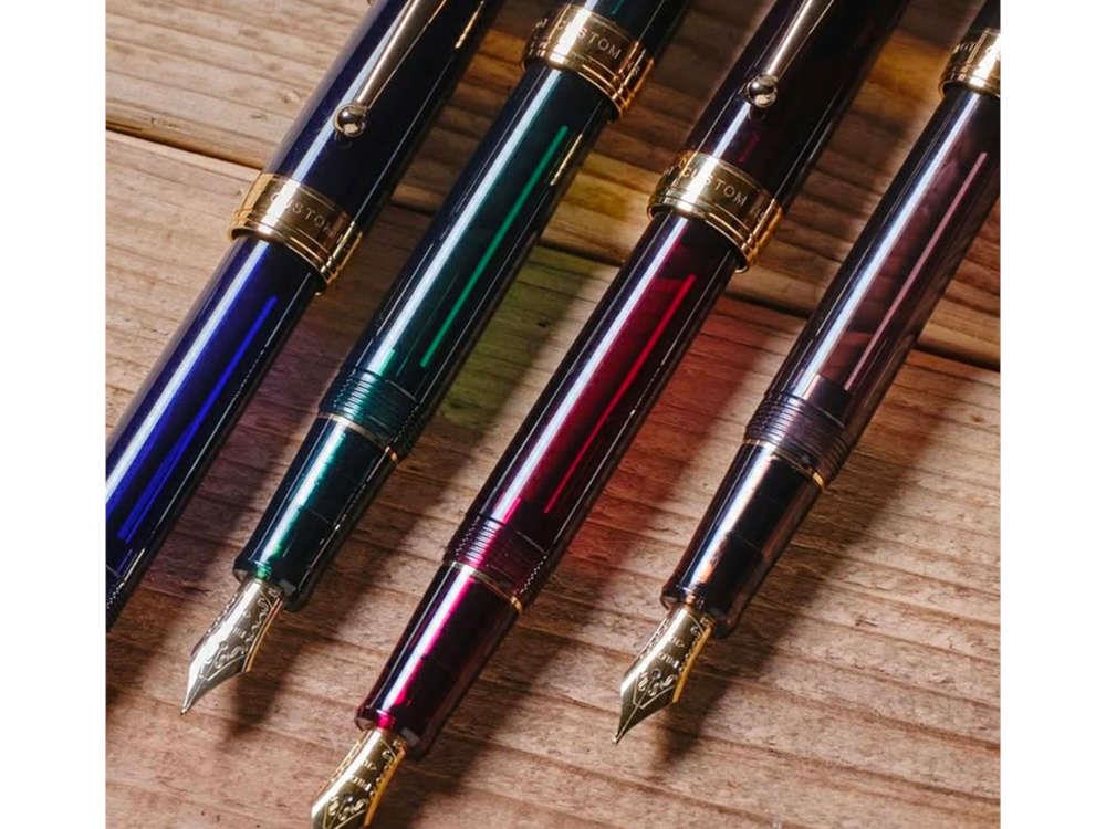 Pilot Custom NS Mystery Blue Fountain Resin, Gold plated, FKNS-1-L