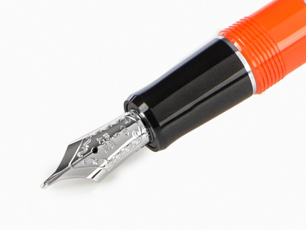 Pilot Custom Heritage 91 Fountain Pen, Resin, Chrome, Orange, NH91R