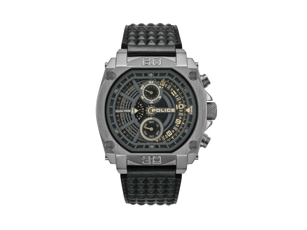 Police Norwood Quartz Watch, 45 mm, Black, PEWGF0040002